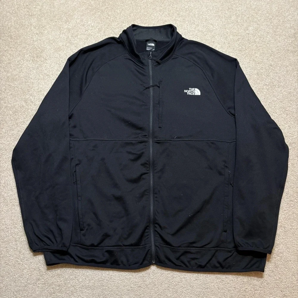 The North Face Jacket Mens 3XL Black Softshell Zip Fleece Lined Hiking Outdoor